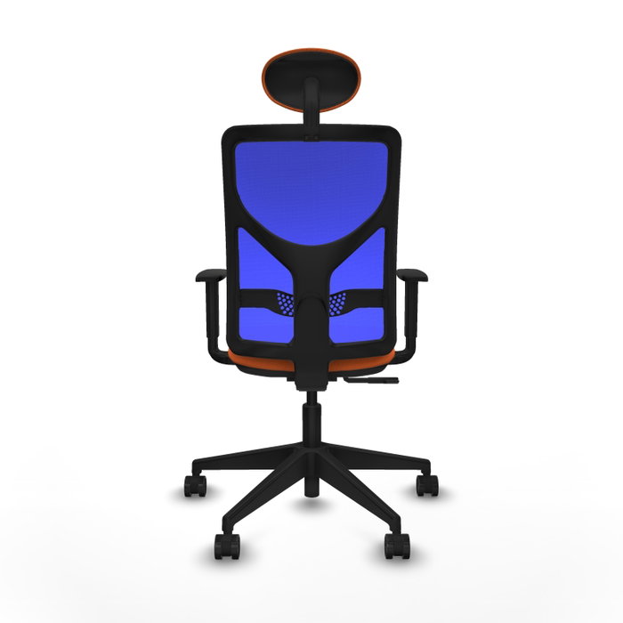 PIQUERAS Y CRESPO Silla de oficina Motilla Sincro Naranja/Azul PIQUERAS Y CRESPO Silla de oficina Motilla Sincro Naranja/Azul