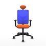 PIQUERAS Y CRESPO Silla de oficina Motilla Sincro Naranja/Azul