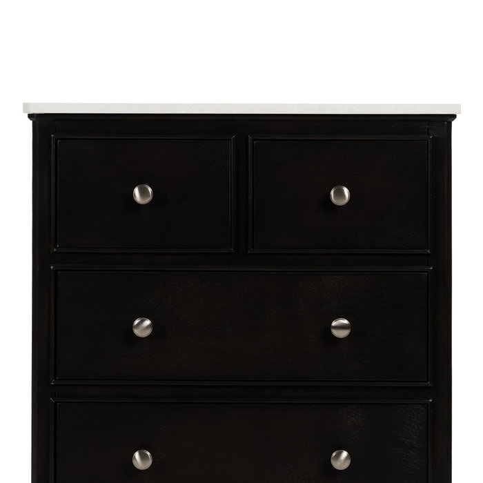 Cómoda Negro Mármol-Dm 60 X 33 X 75,50 cm Cómoda Negro Mármol-Dm 60 X 33 X 75,50 cm