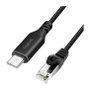 LogiLink Cable Ethernet USB 3.2 C/M a RJ45/M de 1,5 m, 1 Gbps, negro/gris
