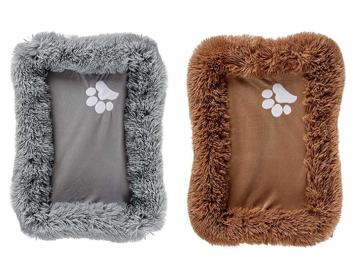 Mascow Cuna para Mascota Suave 50x70 cm Gris/Marrón Poliéster Surtido (Set de 16)