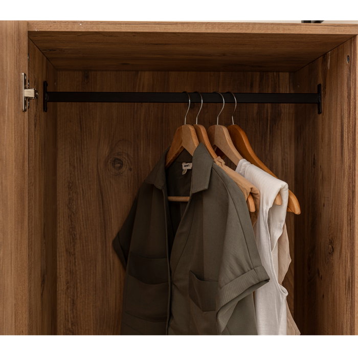 Hanah Home Dynamic Takım - 29 Armarios de Pino Atlántico con Patas Metálicas y Amplio Almacenamiento, Material 100% Melamina