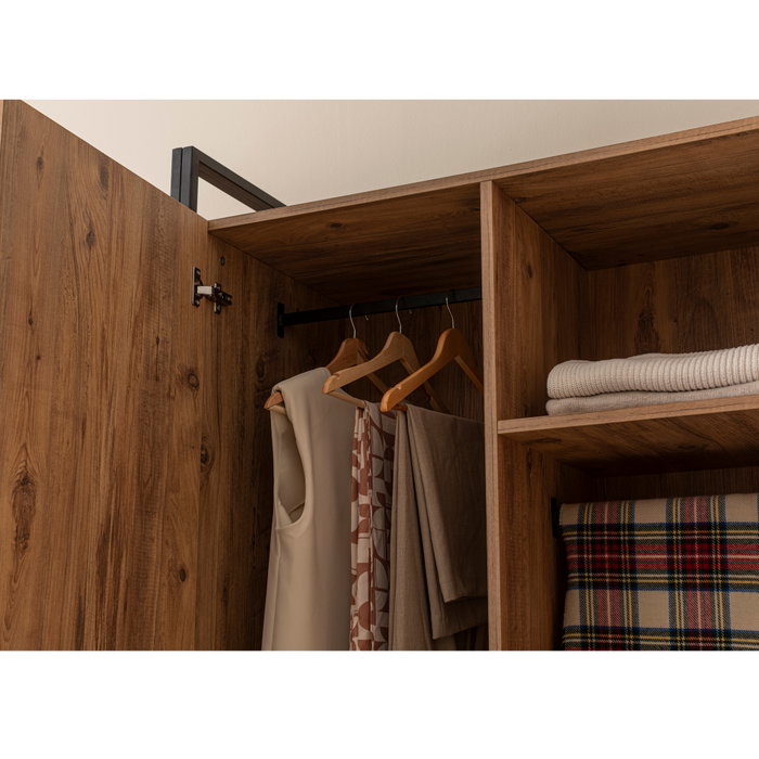 Hanah Home Dynamic Takım - 29 Armarios de Pino Atlántico con Patas Metálicas y Amplio Almacenamiento, Material 100% Melamina