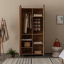 Hanah Home Dynamic Takım - 29 Armarios de Pino Atlántico con Patas Metálicas y Amplio Almacenamiento, Material 100% Melamina