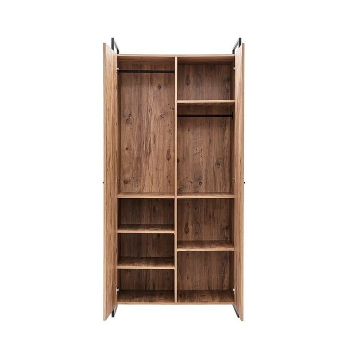 Hanah Home Dynamic Takım - 29 Armarios de Pino Atlántico con Patas Metálicas y Amplio Almacenamiento, Material 100% Melamina