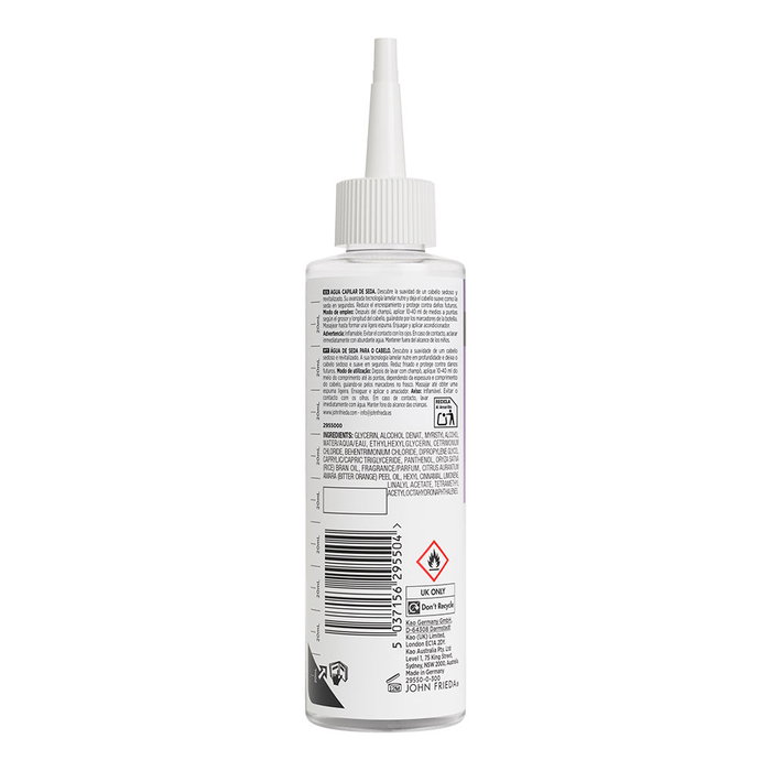 John Frieda Frizz-Ease Agua Capilar Miraculous Recovery de Seda 200 ml - Reduce el Frizz y Repara el Cabello Al Instante con Tecnología Lamelar John Frieda Frizz-Ease Agua Capilar Miraculous Recovery de Seda 200 ml - Reduce el Frizz y Repara el Cabello Al Instante con Tecnología Lamelar