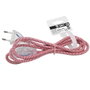 GSC Evolution Cable textil 1.5M (2x0.75mm) clavija + int Rojo/Blanco