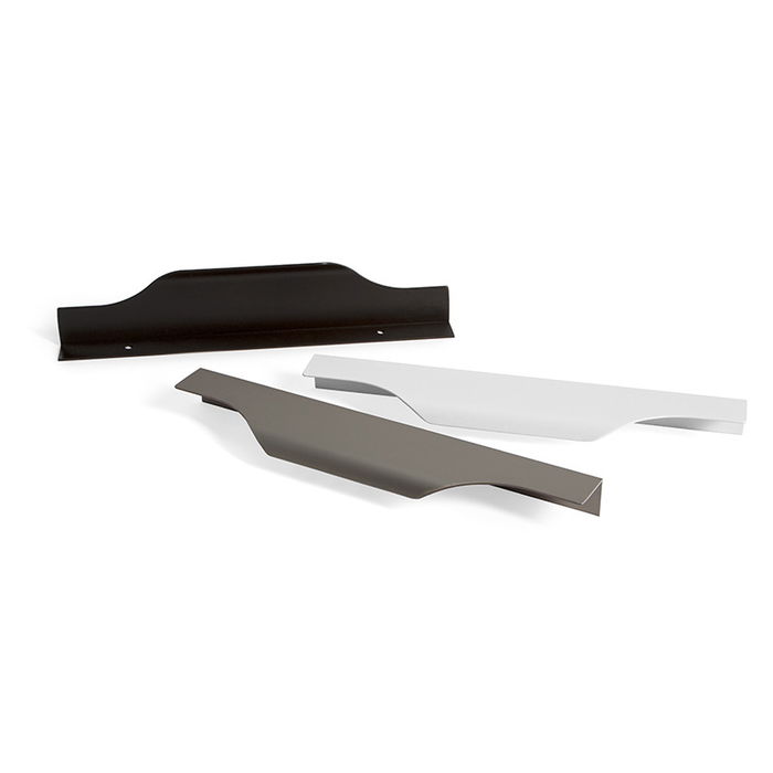 HERRAJES ALK Tirador Aluminio Modelo Loma 200mm Efecto Inox con 128mm entre Agujeros