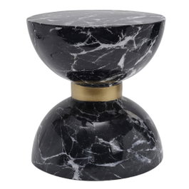DKD Home Decor Mesita Auxiliar Moderna Negro 33 x 35 x 33 cm