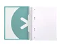 Antartik Cuaderno Espiral A5 Micro, 120 Hojas 90gr Liso, 5 Bandas, 6 Taladros, Color Menta