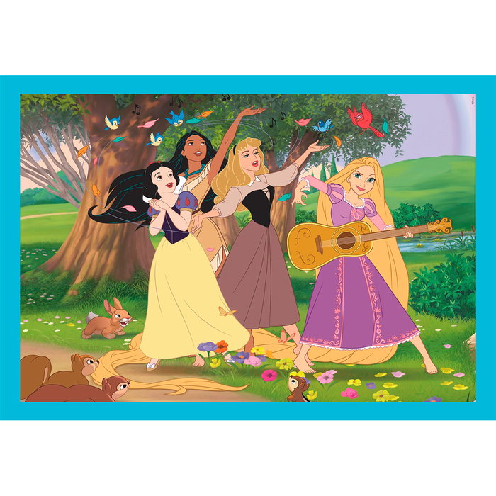 Clementoni 21746 Puzzle Progresivo Disney Princesas 4 en 1 de 12, 16, 20 y 24 Piezas para +3 Años