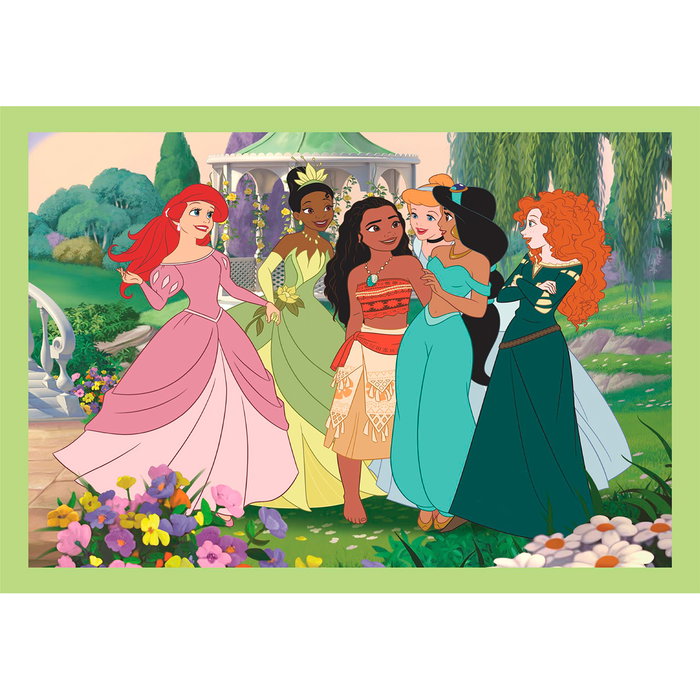 Clementoni 21746 Puzzle Progresivo Disney Princesas 4 en 1 de 12, 16, 20 y 24 Piezas para +3 Años
