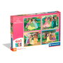 Clementoni 21746 Puzzle Progresivo Disney Princesas 4 en 1 de 12, 16, 20 y 24 Piezas para +3 Años