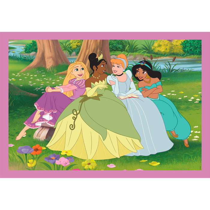 Clementoni 21746 Puzzle Progresivo Disney Princesas 4 en 1 de 12, 16, 20 y 24 Piezas para +3 Años