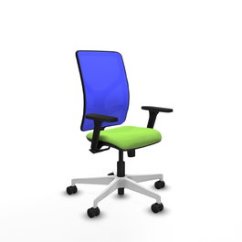 PIQUERAS Y CRESPO Silla de oficina Motilla con mecanismo Sincro, Azul y Pistacho