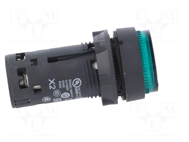 SCHNEIDER ELECTRIC Interruptor de presión Harmony XB7 22mm verde con LED 24V