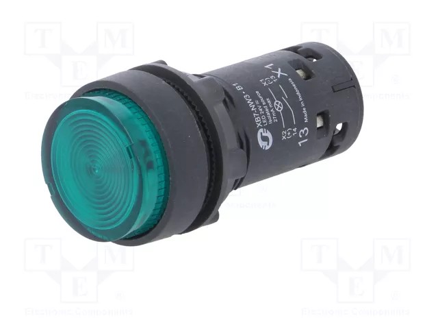 SCHNEIDER ELECTRIC Interruptor de presión Harmony XB7 22mm verde con LED 24V