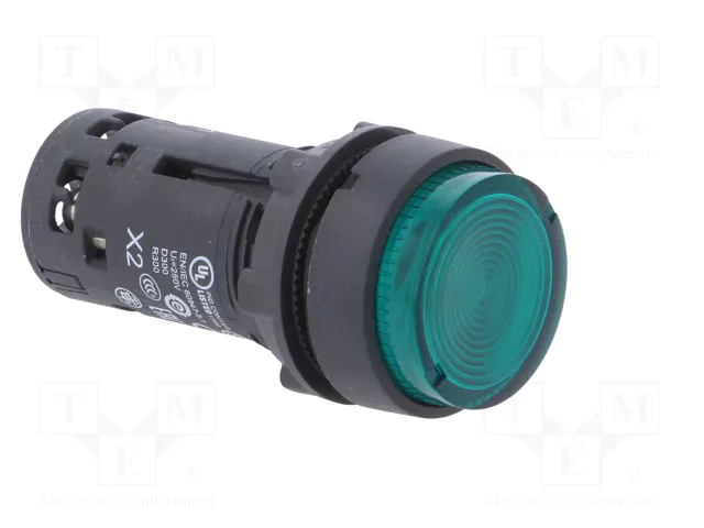 SCHNEIDER ELECTRIC Interruptor de presión Harmony XB7 22mm verde con LED 24V