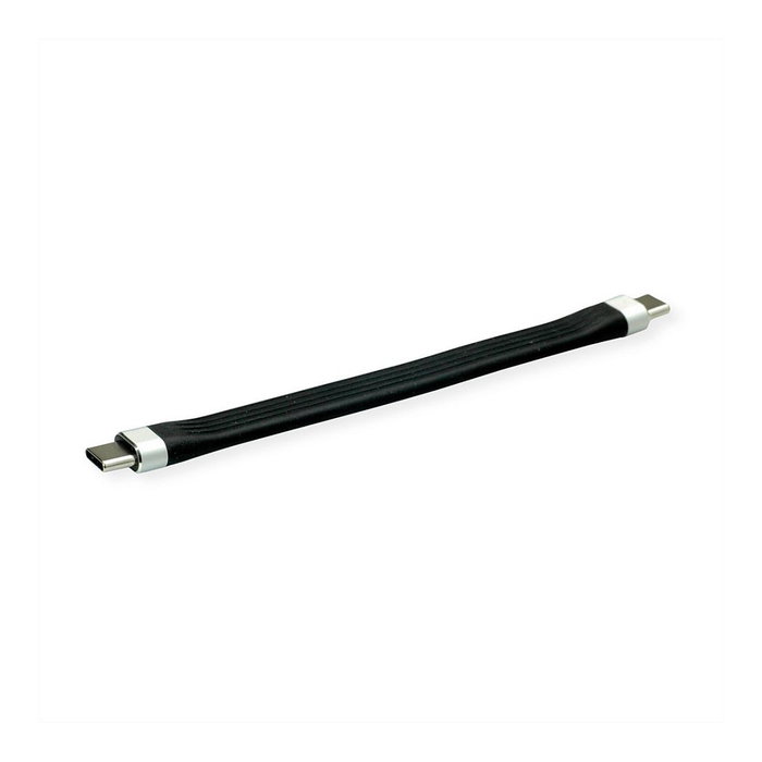 ROLINE 11.02.9054 Cable USB 3.2 Gen 2 C-C Flex, 10Gbps, 0.11m, Negro