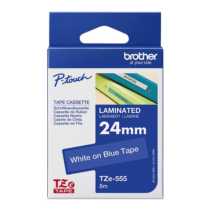 Brother TZe-541 Cinta Laminada 18mm x 8m Azul/Negro Brother TZe-541 Cinta Laminada 18mm x 8m Azul/Negro