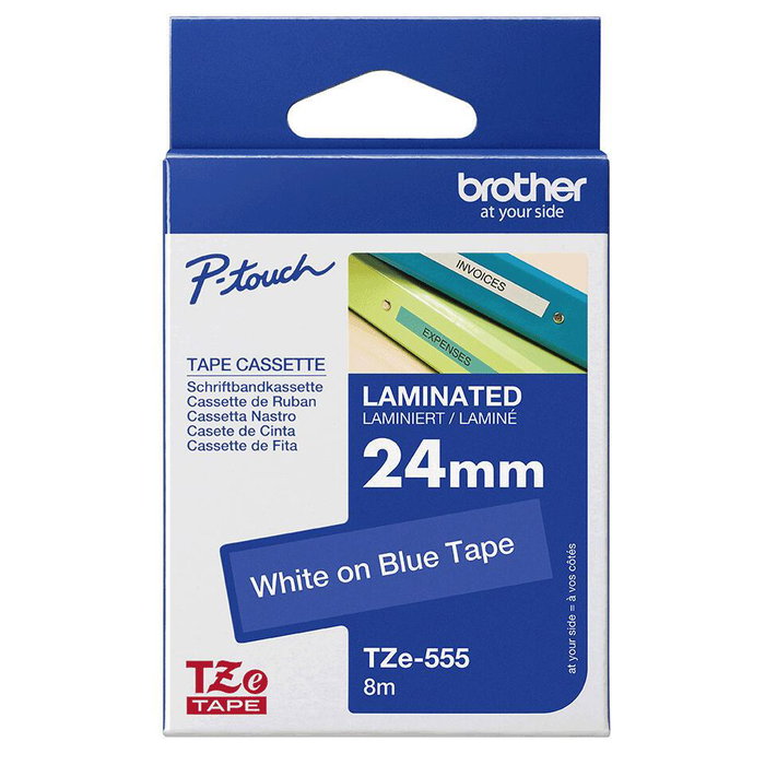 Brother TZe-541 Cinta Laminada 18mm x 8m Azul/Negro Brother TZe-541 Cinta Laminada 18mm x 8m Azul/Negro