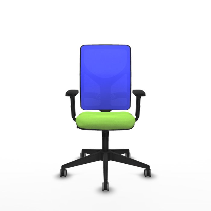 PIQUERAS Y CRESPO Silla de oficina Motilla con mecanismo Sincro, Azul y Pistacho