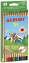 Alpino Lápices de Colores Tri Estuche de 12 Colores Surtidos