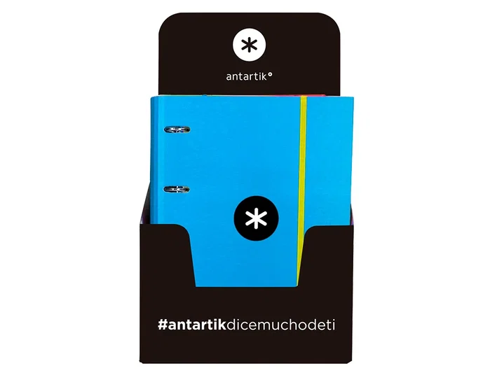Antartik Carpeta con recambio A4 cuadrícula 5mm 4 anillas 40mm colores surtidos