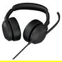 Jabra Auriculares Evolve2 50 MS Stereo Inalámbrico y Alámbrico USB Certificado para Microsoft Teams Diadema Negro