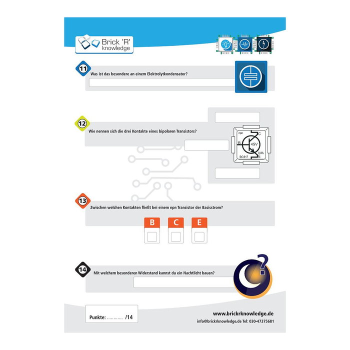 ALLNET Pack de 10 libretas de ejercicios BrickRknowledge Übungsheft Aufgabenteil Basics 138383, Alemán