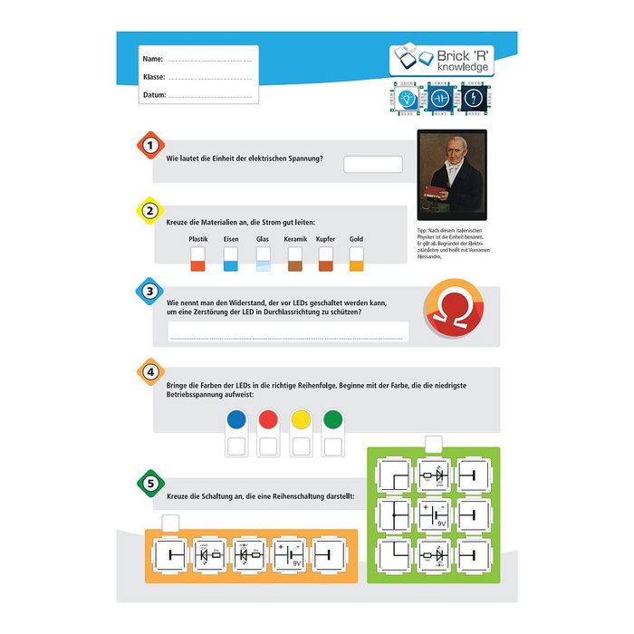 ALLNET Pack de 10 libretas de ejercicios BrickRknowledge Übungsheft Aufgabenteil Basics 138383, Alemán