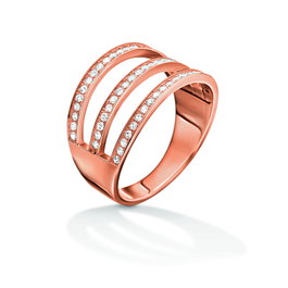 Folli Follie Anillo de Plata de Ley Rosa Talla 52