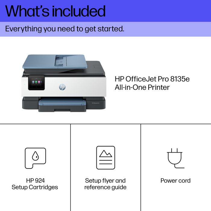HP Impresora Multifunción OfficeJet Pro 8135e Color Wi-Fi con Fax