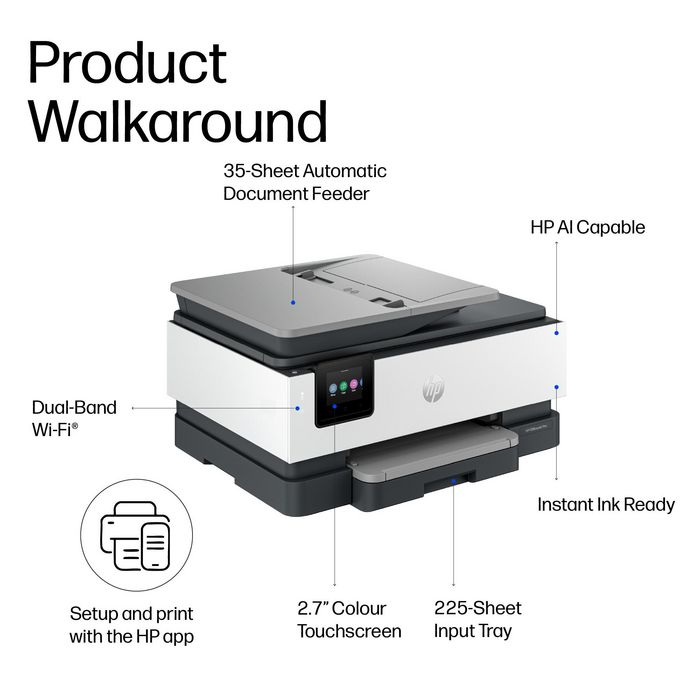 HP OfficeJet Pro 8135e All-in-One Color Inkjet Multifunction Printer