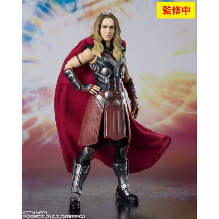 Tamashii Nations S.H.Figuarts Marvel Mighty Thor Jane Foster, Figura de Acción con Mjolnir y Efectos, 14.5 cm, Basada en Thor: Love & Thunder