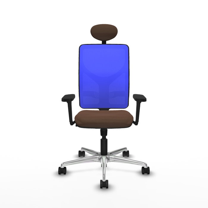 PIQUERAS Y CRESPO Silla de oficina Motilla con mecanismo Sincro, Marrón oscuro y Azul PIQUERAS Y CRESPO Silla de oficina Motilla con mecanismo Sincro, Marrón oscuro y Azul