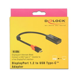 DeLOCK 63928 Adaptador de vídeo USB Tipo C a DisplayPort 4K 60 Hz