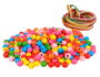 Innspiro Cuentas de madera redonda Multicolor 10mm con 450 unidades y 5m de hilo