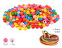 Innspiro Cuentas de madera redonda Multicolor 10mm con 450 unidades y 5m de hilo