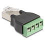 DeLOCK 66603 Adaptador RJ45 a bloque de terminales de 4 pines