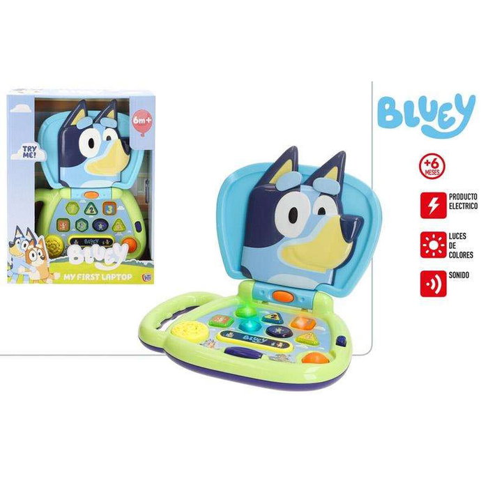 Color Baby Mi Primer Ordenador Bluey con luces y sonidos Color Baby Mi Primer Ordenador Bluey con luces y sonidos