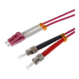 Helos Cable de fibra óptica OM4 LC/ST 2,0m Violeta