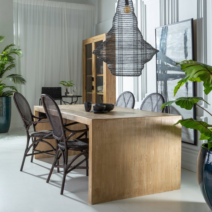 Mesa Comedor Natural Madera de Pino 200 X 100 X 76 cm