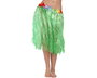 Falda Hawaiana Verde Con Flores Multicolor Flecos 41 cm