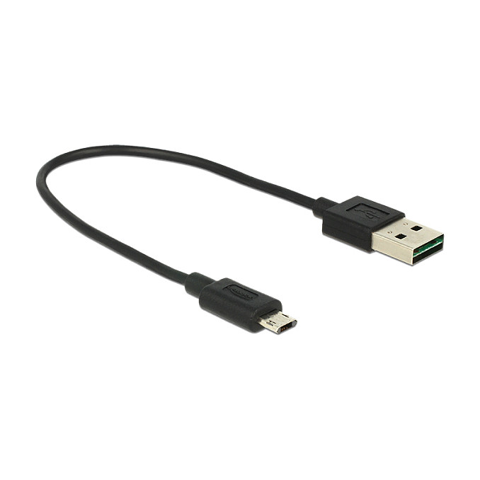 DeLOCK Cable EASY-USB 2.0 USB A a Micro-USB B Negro 20 cm