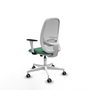 PIQUERAS Y CRESPO Silla de oficina Cilanco con mecanismo Sincro Verde esmeralda y Blanco