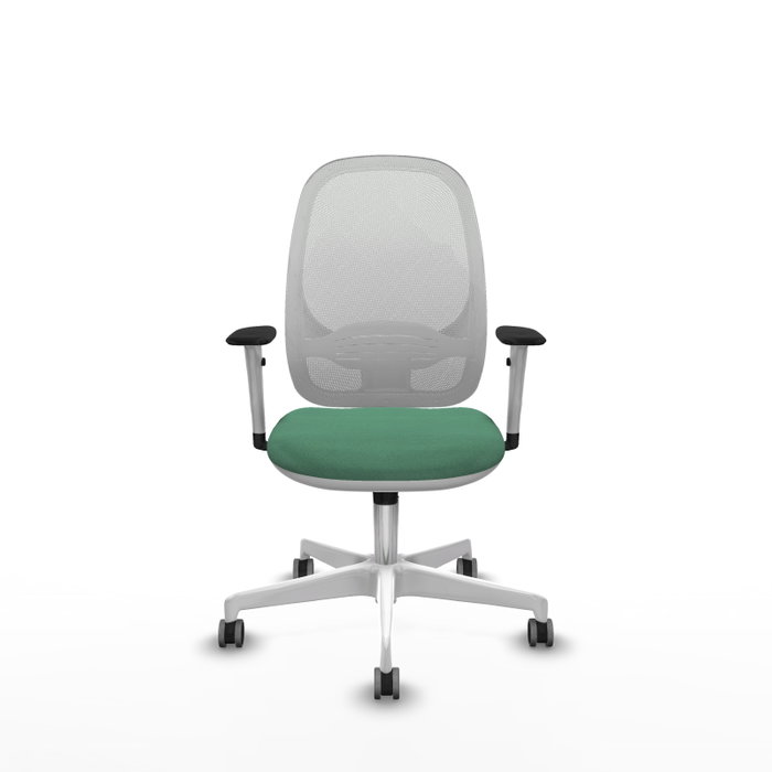PIQUERAS Y CRESPO Silla de oficina Cilanco con mecanismo Sincro Verde esmeralda y Blanco PIQUERAS Y CRESPO Silla de oficina Cilanco con mecanismo Sincro Verde esmeralda y Blanco