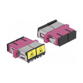 DeLOCK Acoplador de Fibra Óptica SC Duplex con Protección Láser Multimodo Violeta