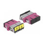 DeLOCK Acoplador de Fibra Óptica SC Duplex con Protección Láser Multimodo Violeta