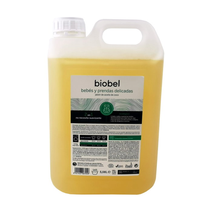 Biobel Jabón Líquido Bebés Eco 5L - Detergente Natural para Ropa de Bebé Biobel Jabón Líquido Bebés Eco 5L - Detergente Natural para Ropa de Bebé